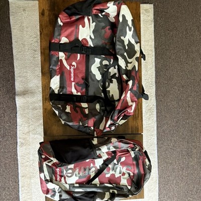 Supreme Camouflage Duffle Bag & Backpack Set Red Black White | eBay