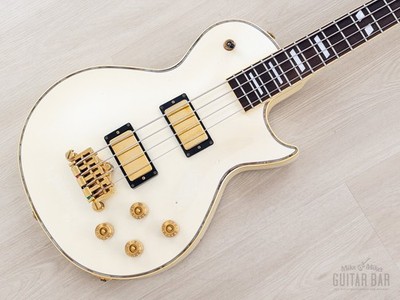 2002 Greco LGB-90 Full Scale LP Custom Bass Pearl White, Japan