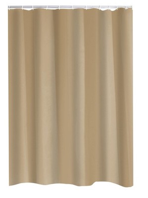 RIDDER Duschvorhang Textil Uni beige 120x200 cm Duschvorhang,Textilvorhang,Texti