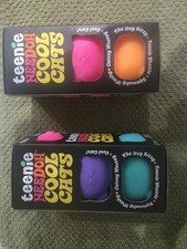 LOT 2X Schylling teenie NEEDOH Cool Cats 3-Pack - AUTHENTIC Mixed Colors IN HAND