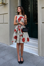 Dolce & Gabbana Set Top And Skirt Floral Carnations Flared Dress-look IT42