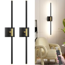 31.5 Inch Battery Operated Wall Sconce Set of Two, 8000mAh USB Rechargeable W...