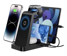 Wireless Charger for iPhone: 5-in-1 Charging Station for Multiple Apple Devices: