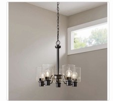 Hampton Bay Castleford 5-Light Oil Rubbed Bronze Transitional Classic Chandelier