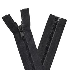 YAKA 4PCS 5 25inch Separating Jacket Zippers for Sewing Coats 25 inch, Black