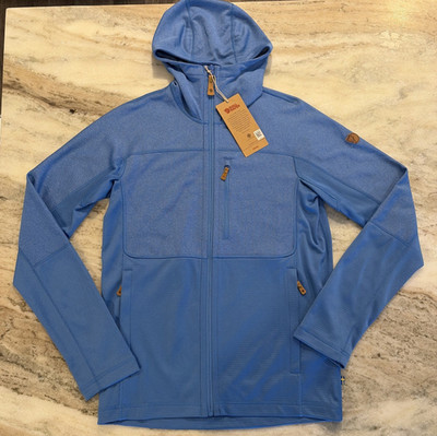 NWT Fjallraven Abisko Trail Fleece Full Zip Hoodie UN Blue Men s Small (S) $155