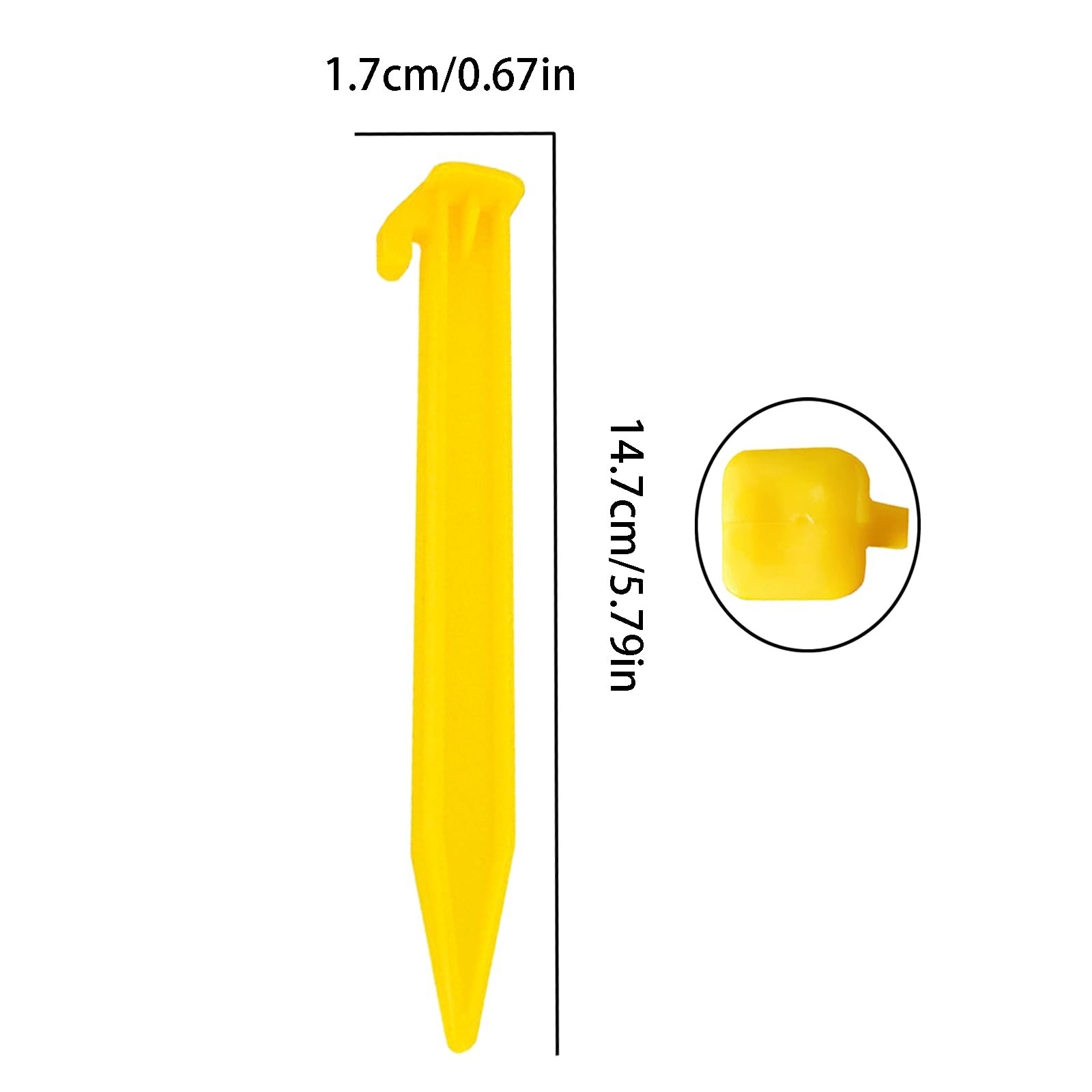 12PCS Plastic Tent Stakes Camping Accessories Camping Tent Stakes Heavy Duty ...