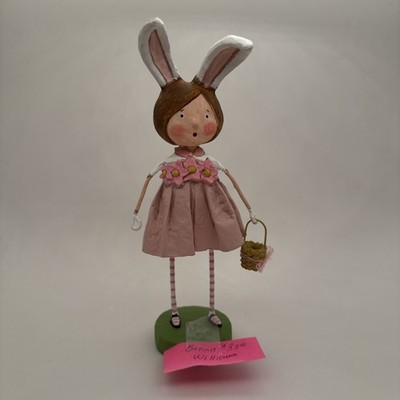 Lori Mitchell Bunny Williams #11001 Easter Rabbit Girl Figurine Folk Art