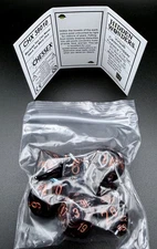 Chessex 38010 Hidden Wonders Vortex Cavern / copper Polyhedral 7 Dice Set