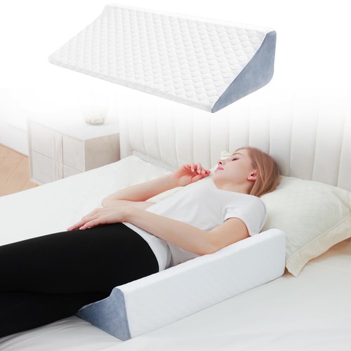 Bed Wedge Pillow for Side Sleeping Knee Wedge Pillow Back Support Pillow for ...