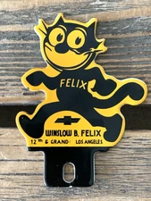 VINTAGE CHEVROLET WINSLOW & FELIX CHEVY GAS STATION PORCELAIN OIL TOPPER SIGN