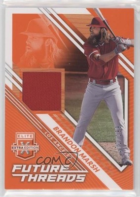 2021 Panini Elite Extra Edition Future Threads Orange 172/199 Brandon Marsh 7m3
