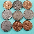 Just Some Old Pocket Change, Silver War Nickel,  Red  Cent, Circulated