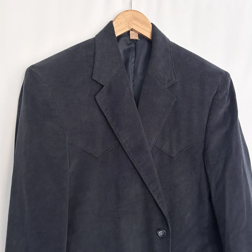 Abrigo Deportivo Circle S Western Yugo 42R Azul Marino Lubbock Rodeo Vaquero Rockabilly Ranch Foto 2 de 4