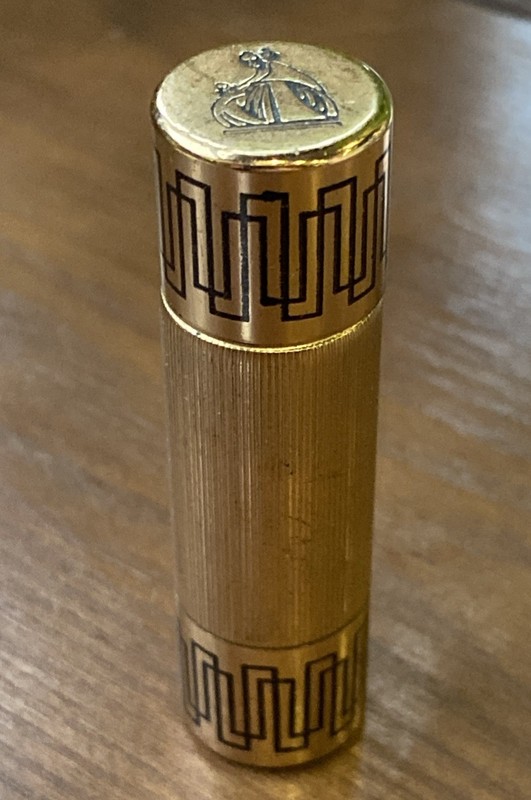 Vtg Lanvin My Sin EMPTY Perfume Bottle  1/8 Fl Oz Perfumes Gold  Brass Color