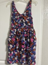 Marc by Marc Jacobs Silk Chiffon Tiered Dress Multi Pink Blue Floral 2