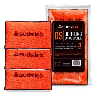 Suds Lab DS Microfiber Detailing Scrub Pad 3 Pack - Car Interior Cleaning & D...