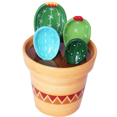 Cactus 3.97 inches (diameter) x 3.78 (height), Green and Blue