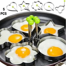 Egg Ring Mold for Frying Pan Stainless Steel Pancake Omelette Cooking Tool...