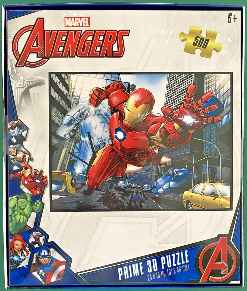 Marvel Avengers Iron Man 3D Lenticular Puzzle 500 Piezas Prime NUEVO Sellado Foto 2 de 4