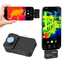 Android iOS Thermal Camera: 512x384 Res, Macro Lens, 25Hz, -4 F 1022 F