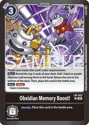 Obsidian Memory Boost! Foil - LM-053 - NM - Digimon TCG
