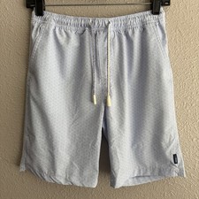 Boys Johnnie-O Blue Printed Swim Trunks 12