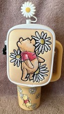 2025 Disney Parks Winnie the Pooh Sipper Cup with Straw and Zippered Pouch NEW