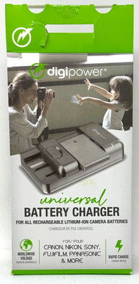 Digipower - Universal Battery Charger - Black TC-200 for Lithium-Ion Batteries -
