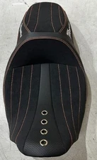 OS&D Advanblack "Sik Baggers" Orange Stitching Seat for '09-'23 HD Touring