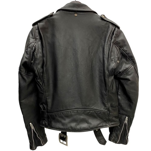 Chaqueta de moto Schott Perfecto 118 doble cuero negra talla 36 usada - Imagen 2 de 10