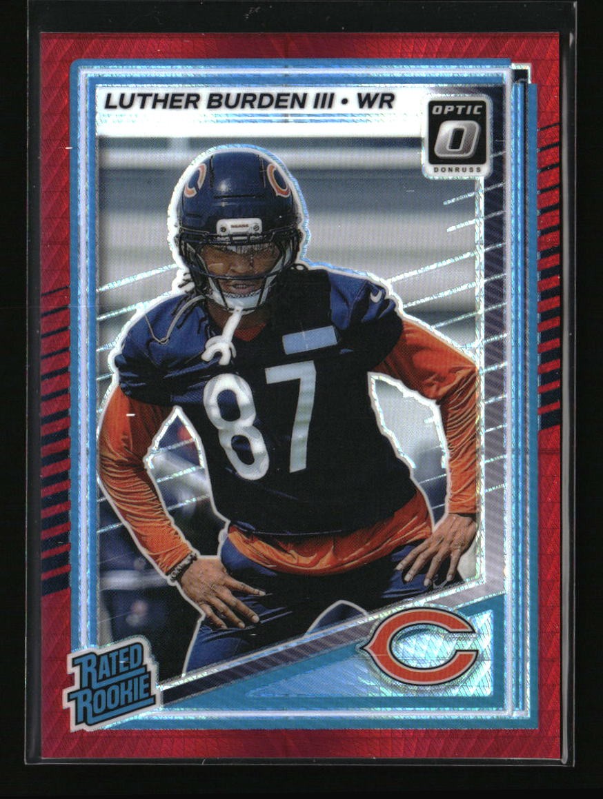 2025 Donruss Optic #275 Luther Burden III Red Hyper Rookie Chicago Bears