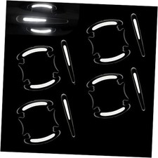 8PCS Car Door Handle Protector Reflective Sticker, Anti-scratch 8 PCS White