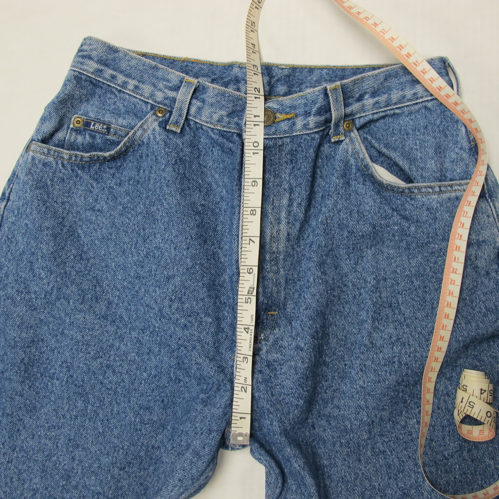 Vintage Lee Jeans Womens 12 Petite Blue High Rise Mom 90s Tapered Cotton thumbnail 9