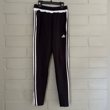 Adidas Climalite Black Track Pants Women  s S  3-Stripes Joggers