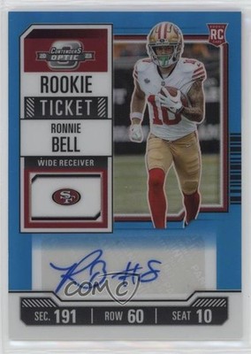 2023 Contenders Optic Ticket Teal Prizm 93/99 Ronnie Bell Rookie Auto RC 1cz3