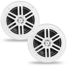 BMS65WH 500W Peak 250W RMS 6.5" 2-Way Coaxial Marine Speakers White 