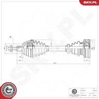 Esen SKV Antriebswelle 40SKV047 FüR VW Transporter T4 70A 70H 7DA 7DH 70J Bus
