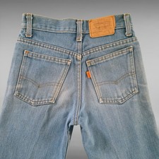 Vintage 80s Levi's Orange Tab Student Blue Jeans Teen Boys Men's Size 26Wx31L