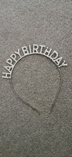 Happy Birthday Sash Tiara Set Rhinestone Crown Headband