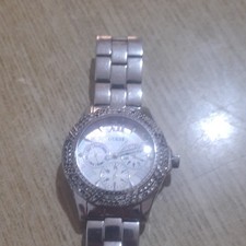 GUESS Donna Orologio da Polso Analogico Acciaio Inox Argento Numeri Romani