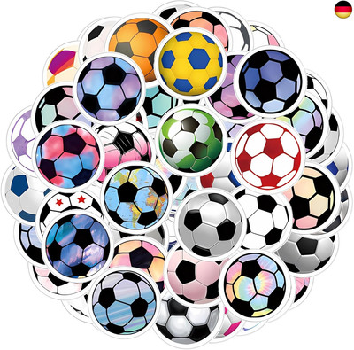 Giantree 60 Stück Fußball-Aufkleber, fussball sticker Sport Aufkleber fußball st