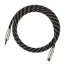 1m Toslink To Mini Plug 3.5mm Optical Fiber Digital Cable SPDIF Gold P BL