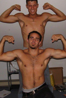 Shirtless Muscular Male Hunks Hairy Chest Facial Hair Flexing Photo 4x6 P1656 Ebay