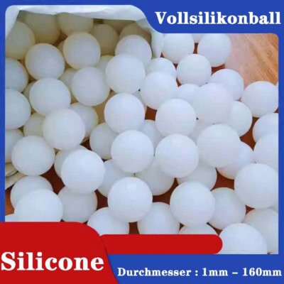 Weiß Silikonball Rund Vollsilikonball Elastischer Ball Dichtungsball Dia 1-160mm