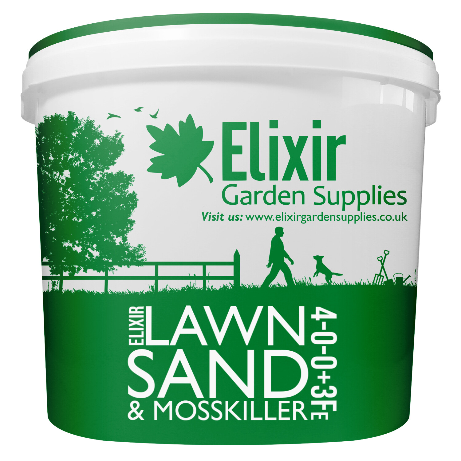 Elixir Lawn Sand & Moss Killer & Green Up with Sulphate of Iron 400
