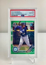 2019 Bowman Prospects Chrome Green Refractor Julio Rodriguez #/99 PSA 10