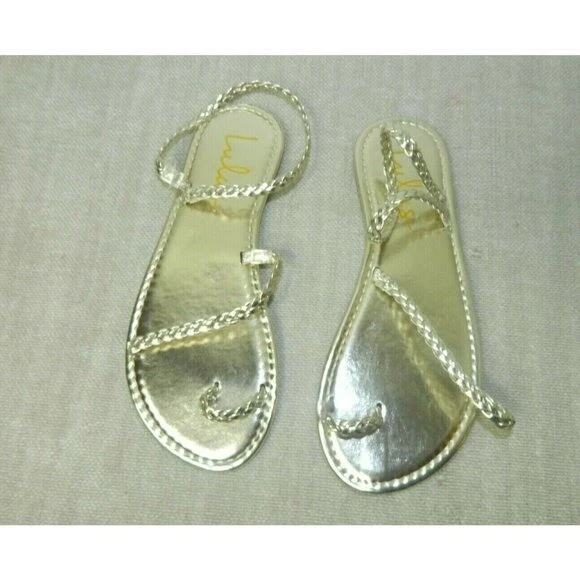 Mirela gold flat best sale sandals