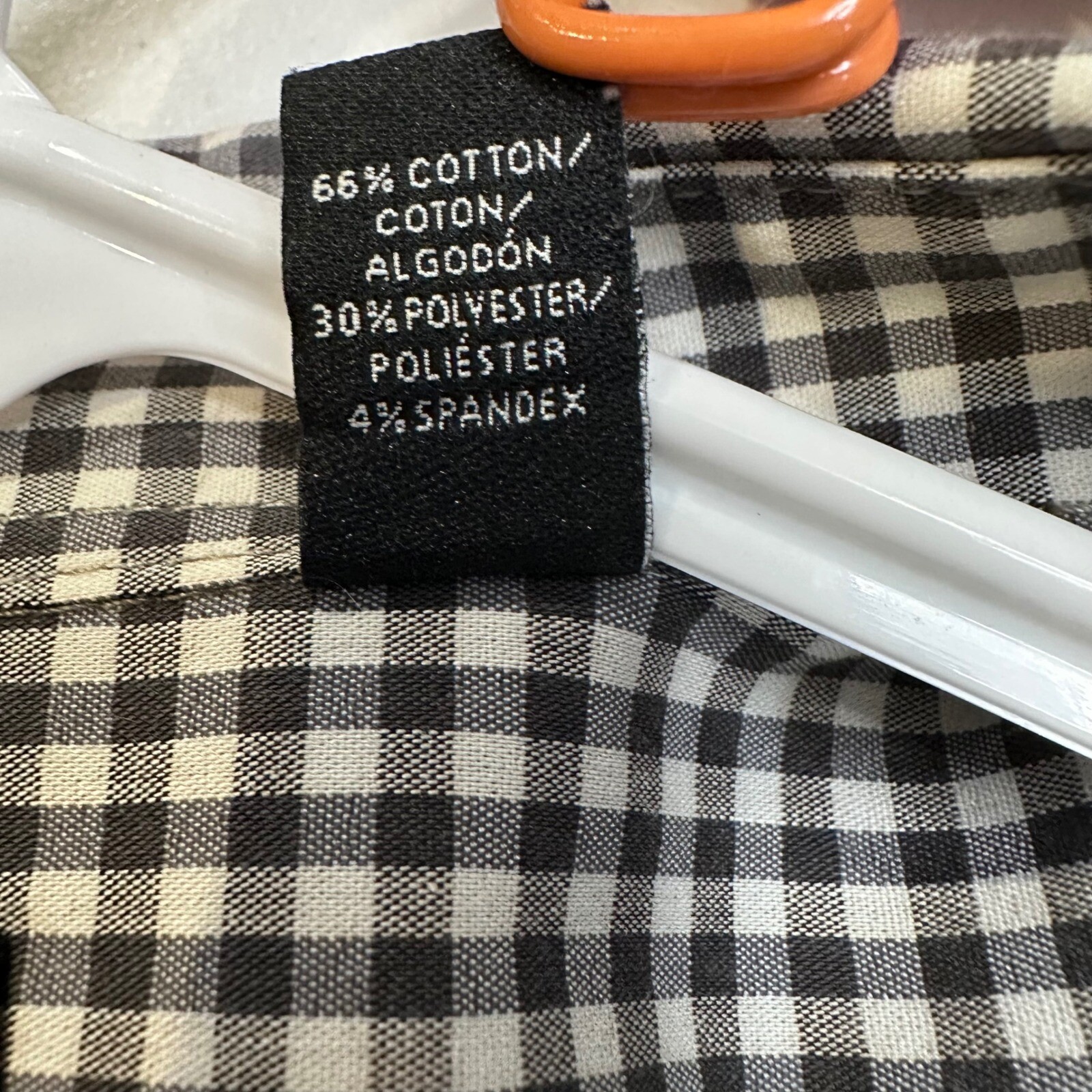 Gingham Checkered Button Down Long Sleeve Shirt M… - image 15