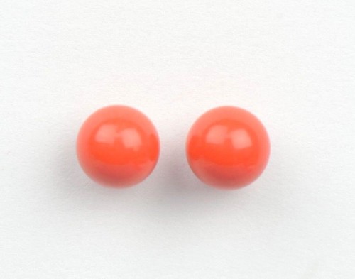 Sterling Silver 925 Red Round Coral Stud Earrings 4-10mm - Bild 27 von 31